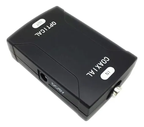 Adaptador De Áudio Coaxial Rca Para Óptico Toslink Spdif
