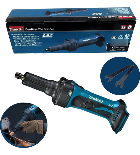 Retificadeira Angular A Bateria 18v 8mm Makita Dgd800z