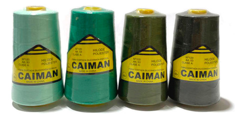Hilo De Poliéster Vahe Caiman Cono De 4000 Metros X Unidad Verde Brillante 145
