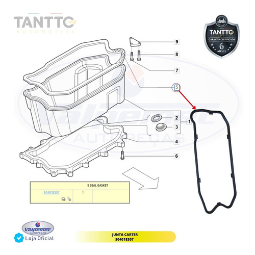 Junta Do Carter - Bor Fiat Ducato Multijet Jtd 2.3 16v F1ae0