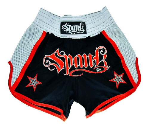 Short De Muay Thai Spank Estrela Preto