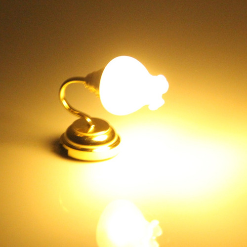 Luminaria Led De Pared Miniatura A Pila P/casa D/mu?eca 1:12
