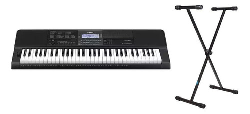 Teclado Casio Ct X800 Ctx800 Com Suporte X Kit Cor Preto