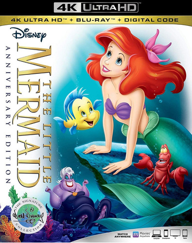 4k Ultra Hd + Blu-ray The Little Mermaid / La Sirenita
