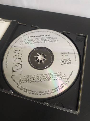 Cd Engenheiros Hawaii - Alivio Imediato (1989) Usado (Usado)