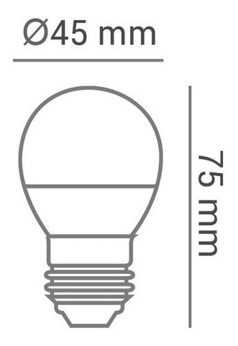 Imagem 2 de 2 de Lampada Led Mini Bulbo G45 E-27 Azul 3w Opus Lp33105