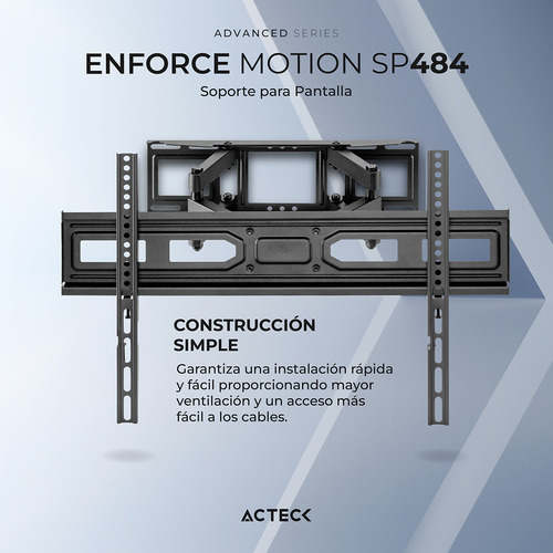Soporte Smart Tv Acteck Motion Sp484 37 A 80 Pulgadas 40kg