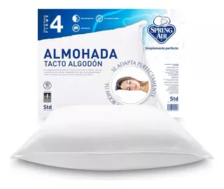 Almohada Spring Air Tacto Algodón Estándar Tecnología Coleid