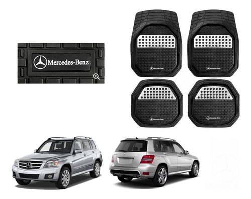 Tapetes 4pz Charola 3d Logo Mercedes B Clase Glk 2009 A 2012