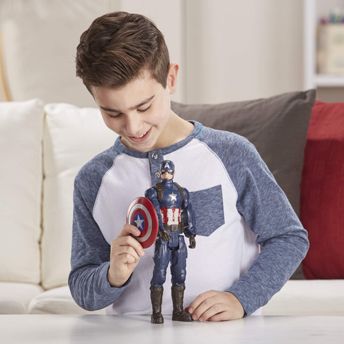 Boneco De Ação Avengers Marvel Endgame Titan Hero Captain Am