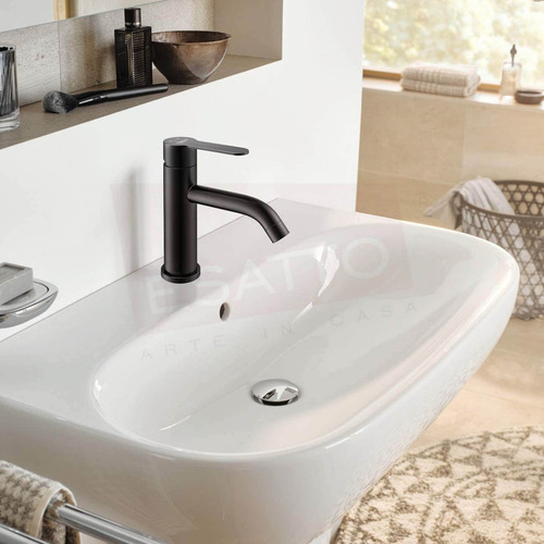 Esatto® Monomando Negro Llave Baño Negra Para Lavabo Gb-056 Acabado Mate