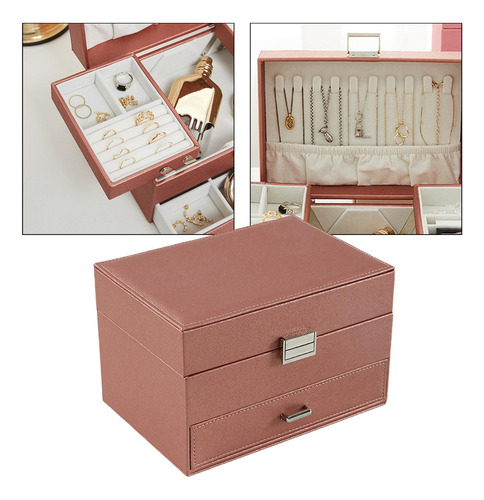 Caja De Joyería De Múltiples Capas Pendientes Pulseras