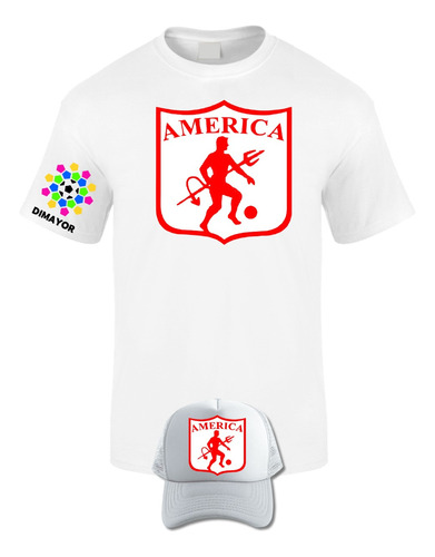 Camiseta Manga Corta America Cali Especial Obsequio Gorra X