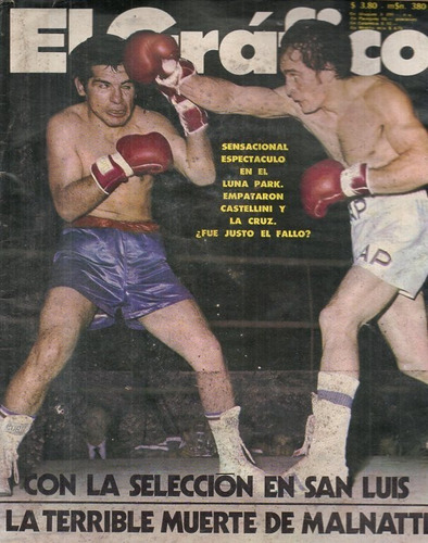 Revista El Grafico 2809 Castellini Vs La Cruz 7 Agosto 1973
