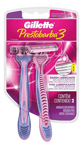 Maquinita De Afeitar Prestobarba3 Gillette Mujer X 2 Uni