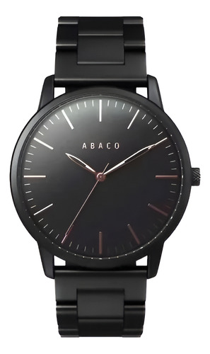 Reloj Pulsera Abaco Todo Negro Para Adultos
