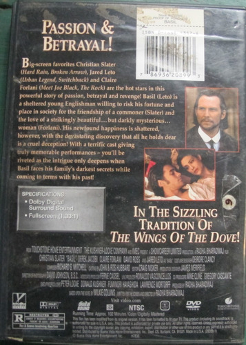 Basil -1998- (dvd) Imp. Christian Slater Jared Leto (Usado)