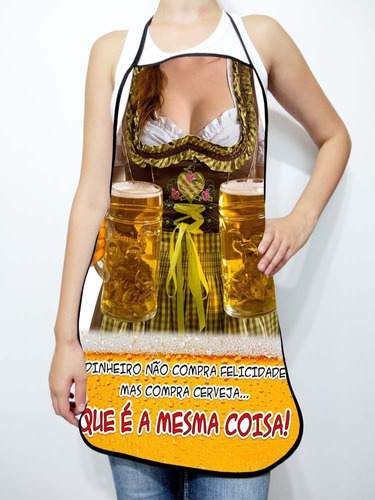 Avental Personalizado Feminino Divertido Mulher Cerveja