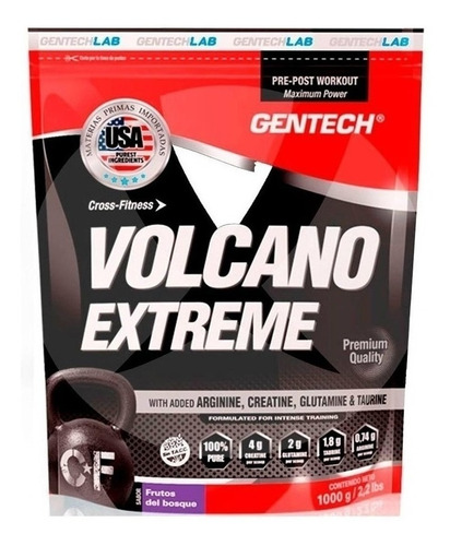 Gentech Volcano Xtreme 1200g Complejo Proteico Sin Tacc