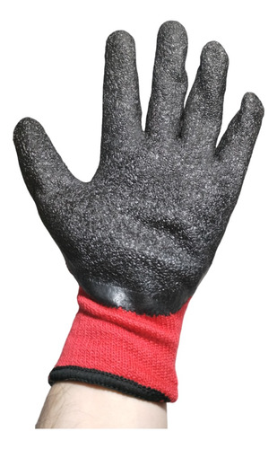 Guantes De Trabajo Antideslizantes Nitrilo Reforzados Rojos