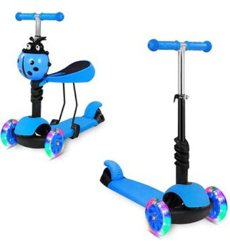  Patineta Monopatín Scooter 5 En 1 Luz Led Musical