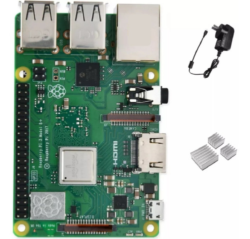 Kit Raspberry Pi 3 B + Plus Uk  Disipador Fuente 2.5 Emakers