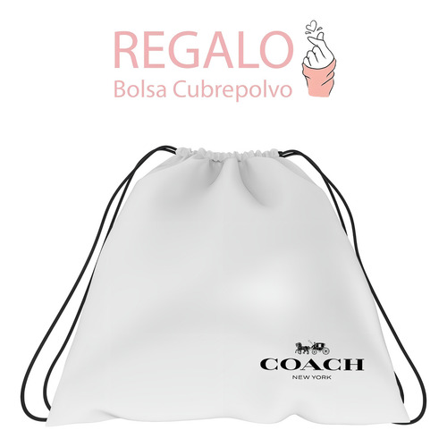Bolsa Coach Original Dama City Tote Dark Brown Con Botón Marrón Oscuro