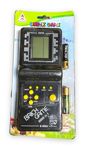 Consola Brick Game 9999 In 1 Juegos Portátil Niños + Pila Aa