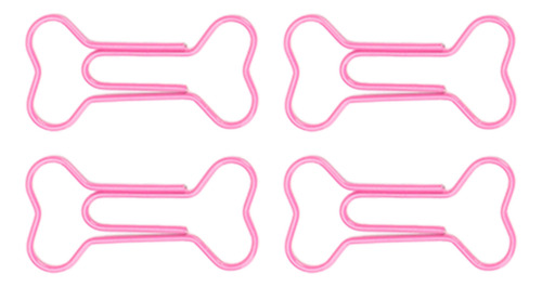 100 Clips De Papel Con Forma De Hueso Rosa, Portátiles, Pequ