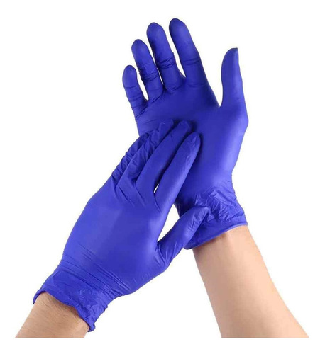 Guantes De Nitrilo 5.5 Micras (azul Y Negro)