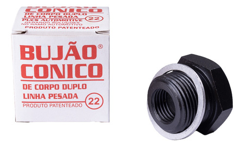 Bujão Cônico C/ Arruela Cárter M22 Cummins Mercedes Vw Ford