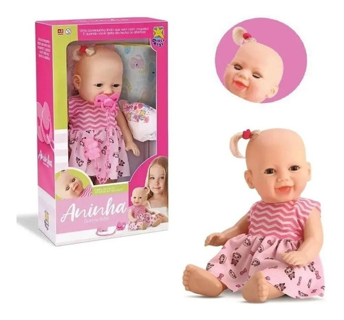 Boneca Bebê Abre E Fecha Os Olhos Aninha  - Divertoys