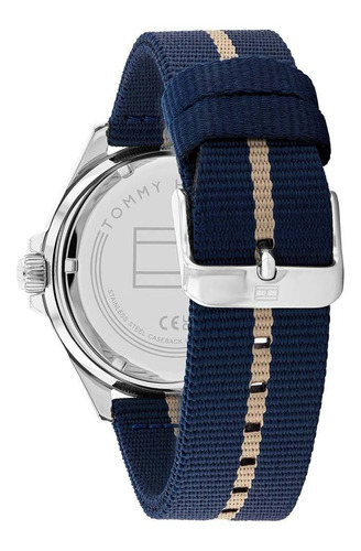Reloj Tommy Hilfiger Para Hombre De Tela 1792011 Color de la malla Azul Color del bisel Azul Color del fondo Azul