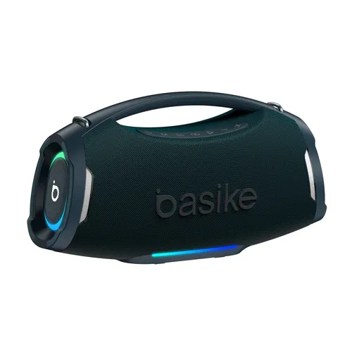 CAIXA DE SOM BASIKE BLUETOOTH PORTÁTIL 200W COM SUBWOOFER E IPX6 AZUL-MARINHO 127/220V