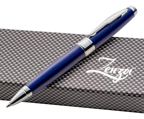 Zenzoi Juego De Bolígrafos Azules: Elegante Bolígrafo Ejecut