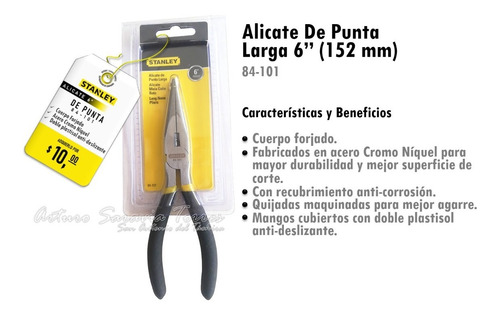 Alicate De Punta Larga 6 Stanley 84-101