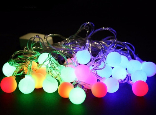 Luces De Navidad 100 Bombillos Bolas De Luces Led Multicolor