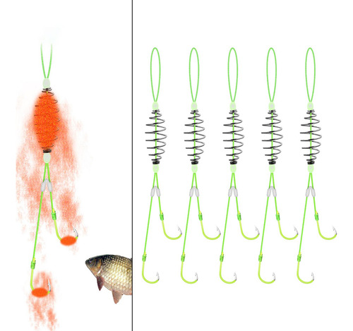 Ganchos De Púas Dobles Para Pesca De Carpa, 11mm X 19,8mm