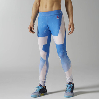 mallas reebok crossfit mujer azul