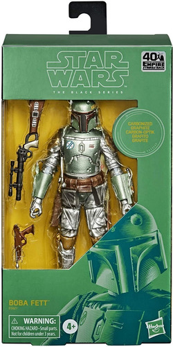Imagen 2 de 4 de Star Wars Black Series Boba Fett Carbonized