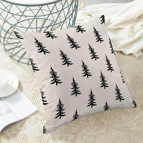Cubiertas De Almohadas De Navidad Jecuwo 18x18 De 2, Negro N