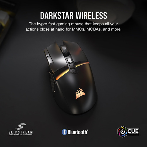Mouse Sem Fio Para Jogos Corsair Darkstar Rgb 26.000 Dpi