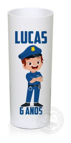 Copos Personalizados Long Drink 320ml Policial