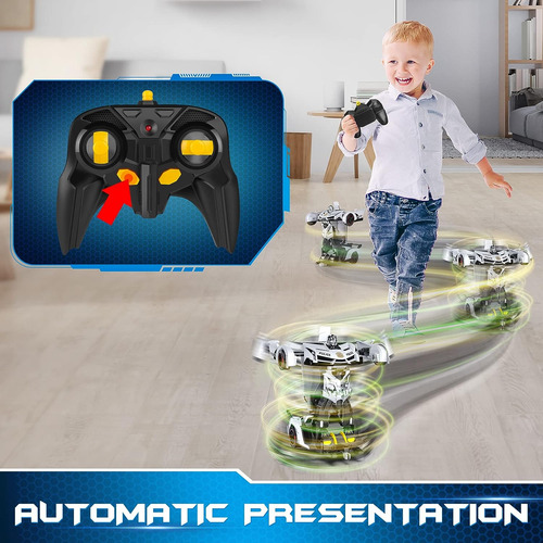 Fdj Remote Control Car - Transforma El Robot De Automóvil, U