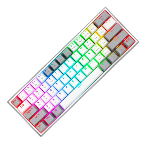 Teclado Bluetooth Redragon Fizz K616 Rgb Blanco Gris Español
