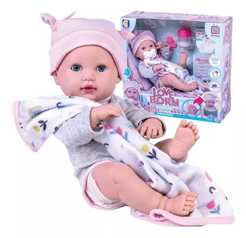 Bebê Reborn Menino Olhos fechados sorrindo – Caio – Pano – 50cm