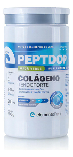 Peptdop Move Colágeno 300g Maça Verde - Elemento Puro Sabor Maçã Verde