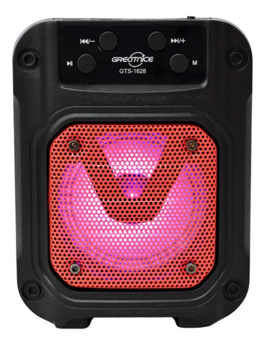 Mini Bocina Bluetooth 3 Pulgadas Con Panel Solar Fm T3263 Color Rojo
