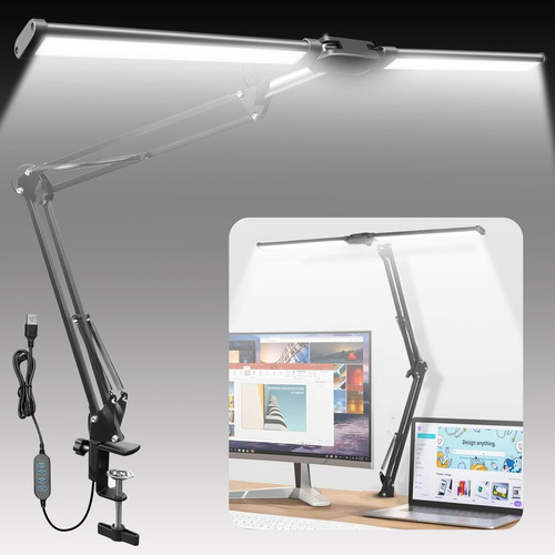 Lámpara De Escritorio Led Con Brazo Flexible De 360°luces De