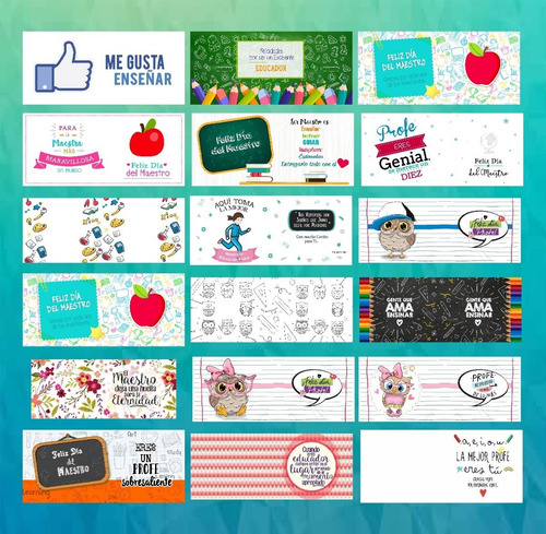 Imagen 2 de 2 de Plantillas Para Tazas Dia Del Profesor / Maestro 001